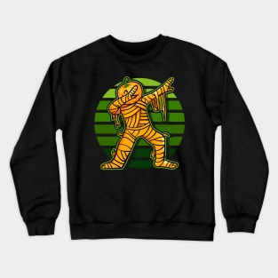 Halloween Dabbing Mummy Pumpkin Head Crewneck Sweatshirt